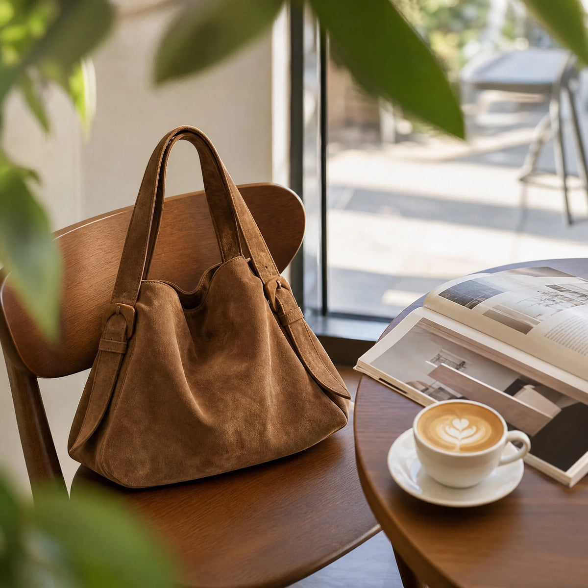The Soft Suede-Look Tote