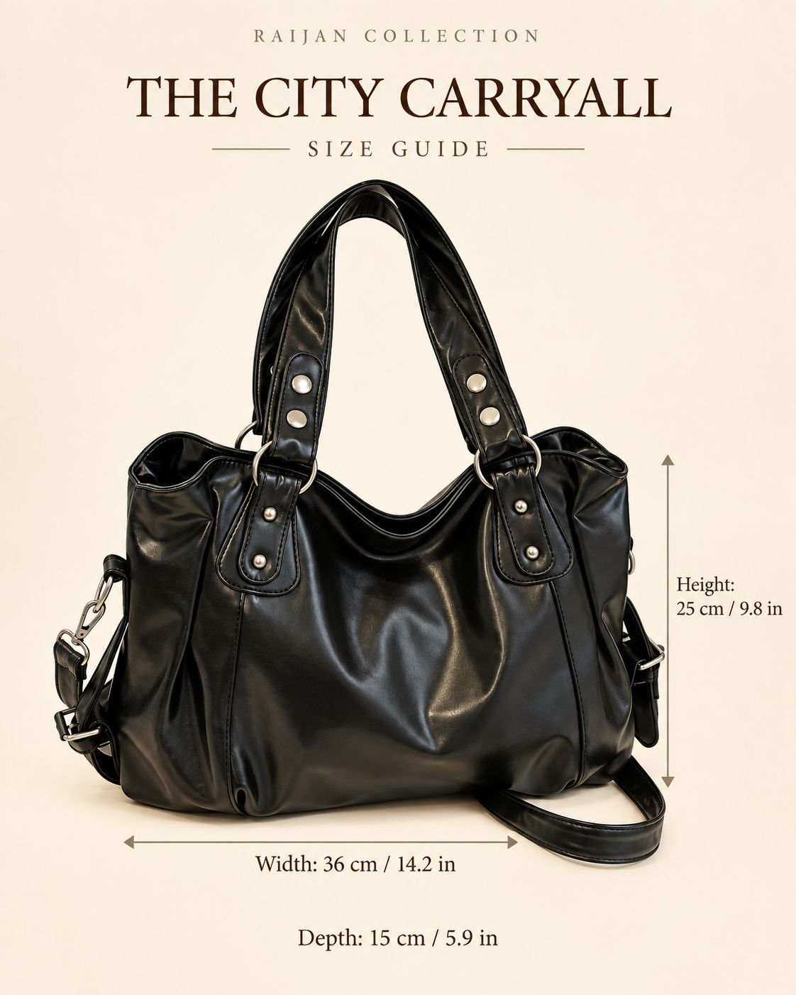 The City Carryall size guide