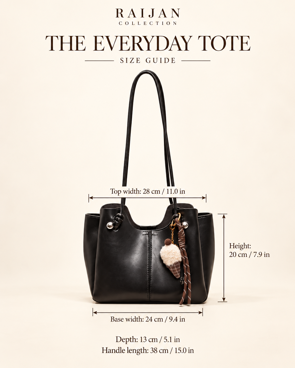 The Everyday Tote size guide